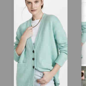 RE/DONE 90s Oversized 90s V-Neck Cardigan Spearmint- Size Small